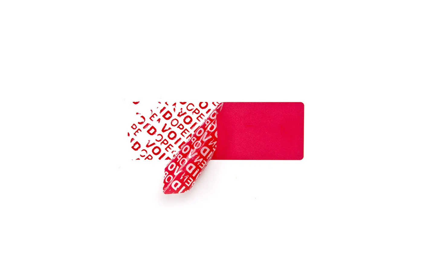 Destructive security label fragmenting on attempted removal